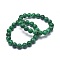Synthetic Malachite(Dyed) Bead Stretch Bracelets, Round, Inner Diameter: 2 inch~2-1/8 inch(5.2~5.5cm), Bead: 10mm