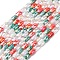 Electroplate Glass Beads Strands, Rectangle, Faceted, Gradient Color, Orange Red, 7x4x3.5mm, Hole: 1mm, about 60~63pcs/strand, 16.14''~16.92''(41~43cm)