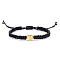 Adjustable Nylon Thread Braided Beads Bracelets, with Alloy Spacer Beads, Letter Q, 6-1/4~9-7/8 inch(16~25cm)