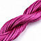 Polyester Thread, Satin Rattail Cord, Medium Violet Red, 2mm, about 10m/bundle