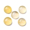 Natural Yellow Agate Cabochons, Dyed & Heated, Half Round/Dome, 8x4.5mm