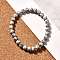 Natural Sesame Jasper/Kiwi Jasper Bead Stretch Bracelets, Round, Inner Diameter: 2 inch~2-3/8 inch(5~6cm), Bead: 5.8~6.8mm