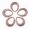 Acrylic Pendants, Imitation Gemstone Style, Teardrop, Rosy Brown, 53x43.5x8mm, Hole: 26x36mm, about 73pcs/500g