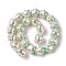 Baking Paint Baking Paint Glass Beads, Strawberry, with Enamel, Pink, 13x12mm, Hole: 1.6mm