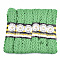 Polypropylene Fiber Ribbons, Wave Shape, Green, 7~8mm, 15yard/bundle, 6bundles/bag