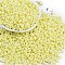 Baking Paint Glass Seed Beads, Round Hole, Peanut, Champagne Gold, 3.5x6x3.5mm, Hole: 0.9mm, about 3750pcs/pound