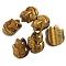 Carved Natural Tiger Eye Pendants, Fox, 28x21x9mm