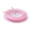 Polyester Metallic Thread, with Fish Thread Inner, Round, Pink, 1mm