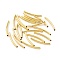Brass Tube Beads, Curved, Smooth, Golden, 25x2mm, Hole: 1mm