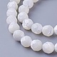 シェルビーズ連売り  多面カット  ラウンド  7.7~8mm  穴：0.5mm  約50個/連  15.94インチ（40.5cm）&nbsp;SSHEL-E571-38-8mm-1