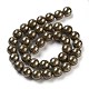 Natural Pyrite Round Beads Strands&nbsp;G-F197-10-10mm-6