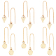 12Pcs 2 Styles Brass Stud Earring Findings&nbsp;KK-UN0001-09-1