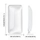 Transparent Rectangle Glass Cabochons&nbsp;GGLA-R025-38x19-2