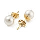 Real 18K Gold Plated Brass Ear Studs&nbsp;EJEW-P2261-46G-03-2