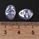ABSプラスチック製カボション  虹色の  オーバル  貝殻色  11x8.5x2.5mm&nbsp;FIND-B043-05-3