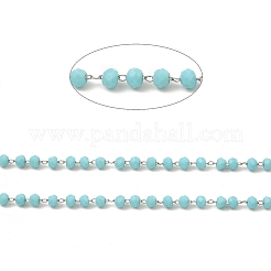 Glass Round Beaded Chain&nbsp;CHS-B003-01B