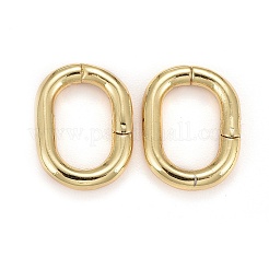 真鍮のツイスターの留め金  長持ちメッキ  オーバル  18KGP本金メッキ  13x10x2mm  内径：9x5.5mm&nbsp;X-KK-F821-02G