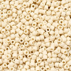 トーホー 8/0ラウンドビーズ  日本製シードビーズ  （51f）不透明なフロストライトベージュ  3mm  穴：1mm  約222個/10g&nbsp;X-SEED-TR08-0051F