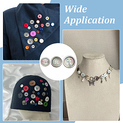Natural Black Lip Shell Buttons&nbsp;BUTT-ME0001-12