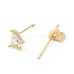 Brass Stud Earring Findings&nbsp;KK-F855-23G