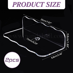 透明アクリル壁コーナー収納ラック  長方形  88x200x48mm&nbsp;AJEW-WH0534-37D