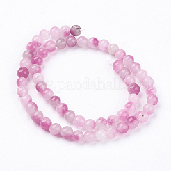 Two Tone Natural White Jade Bead Strands&nbsp;G-R165-6mm-M1