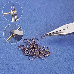 ジュエリー製造用品のジュエリーペンチ  ＃50鋼（高炭素鋼）短チェーンノーズプライヤー  丸ペンチおよびサイドカッティングプライヤー  ミッドナイトブルー  110~130x53mm&nbsp;TOOL-X0001