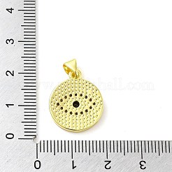 Golden Brass Clear Cubic Zirconia Pendants&nbsp;KK-A198-11G-02