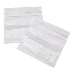 PVC製再封可能袋 40枚  セルフシールバッグ  正方形  透明  8.5x8x0.03~0.15cm  片側の厚さ：4.7ミル（0.12mm）&nbsp;ABAG-TADJ0001-03