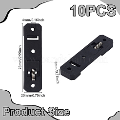 ナイロンDINレール取り付けブラケット10個  ユニバーサルDINレールマウントクリップ  ブラック  76x20x8mm&nbsp;FIND-GA0007-30