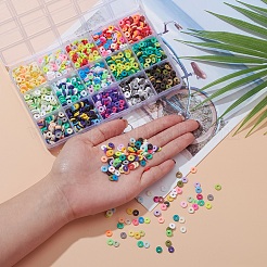 2400Pcs 15 Colors Handmade Polymer Clay Beads&nbsp;CLAY-YW0001-41
