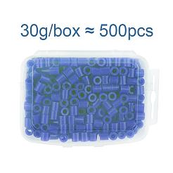 子供用1箱5mmメルティビーズpediyヒューズビーズリフィル  チューブ  ミディアムブルー  5x5mm  穴：3mm  約500個/箱&nbsp;DIY-X0047-08-B