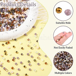 1000Pcs 10 Colors Electroplate Transparent Glass Beads&nbsp;EGLA-YW0005-72B