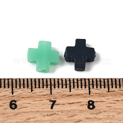 100色の合成サンゴビーズ連売り10個  染め  クロス  ミックスカラー  7.5~8.5x8~9x3~3.5mm  穴：1mm  約10PCS /カラー&nbsp;CORA-SC0001-06