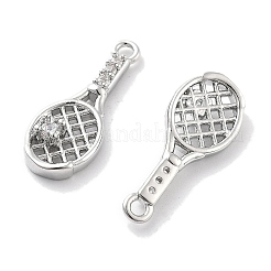 Rack Plating Brass Clear Cubic Zirconia Pendants&nbsp;KK-M102-15P-A