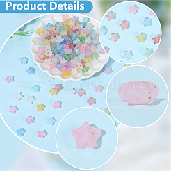 300Pcs Frosted Acrylic Beads&nbsp;OACR-PA0001-71A