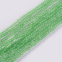 ガラスビーズ連売り  多面カット  ラウンド  ミックスカラー  2x2mm  穴：0.4mm  約183~187個/連  13.38