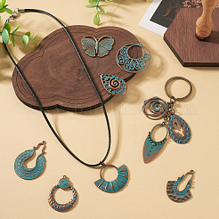 14Pcs 14 Styles Tibetan Style Alloy Pendants&nbsp;FIND-TA0010-61