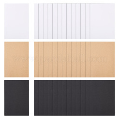 60枚 3色 DIY ペーパーブランクカード  長方形  ミックスカラー  146x96x0.3mm  20個/カラー&nbsp;FIND-TA0008-46