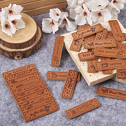 100Pcs 10 Colors PU Leather Label Tags&nbsp;DIY-TA0006-60