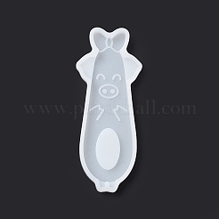 シリコンモールド  レジン型  ヘアアクセサリー クラフト作りに  豚の模様  69x27.5x5mm  内径：25x65mm&nbsp;LS-DIY-J009-04H