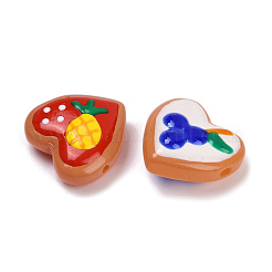 Handmade Heart Lampwork Beads Strands&nbsp;LAMP-P069-04A-07