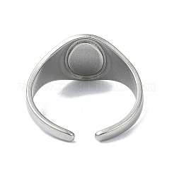 女性用304ステンレススチールカフリング  ステンレス鋼色  調整可能  11mm&nbsp;RJEW-M019-29P