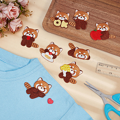 8Pcs 8 Styles Bear Theme Polyester Clothing Patches&nbsp;PATC-MA0001-60