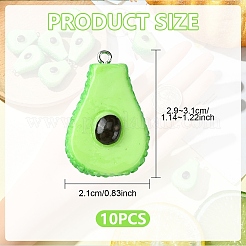 10Pcs Resin Pendants&nbsp;RESI-YW0004-09