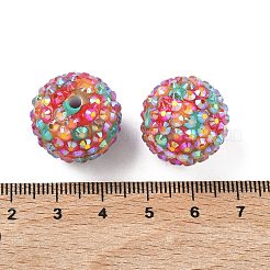 Round Resin Rhinestone Beads&nbsp;OACR-Z035-02C