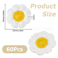 60Pcs Flower Polyester Ornament Accessories&nbsp;DIY-HS0002-29