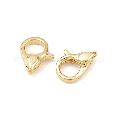 真鍮カニカン  長持ちメッキ  鉛フリー＆カドミウムフリー  ラックめっき  18KGP本金メッキ  12.5x8.5x4mm  穴：1.4mm&nbsp;KK-Z132-05G
