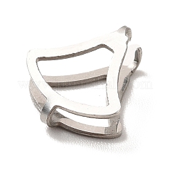 変色しない304ステンレススチール製スナップオンベイル  ファン  ステンレス鋼色  11x9.5x3mm  ピン：0.9mm&nbsp;STAS-I193-02P