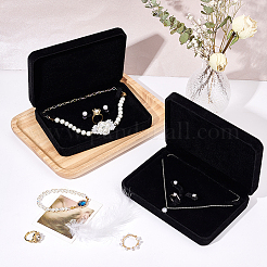ベルベットペンダントボックス  長方形の模様  17.5x12.5x3.3cm&nbsp;VBOX-WH0011-08A